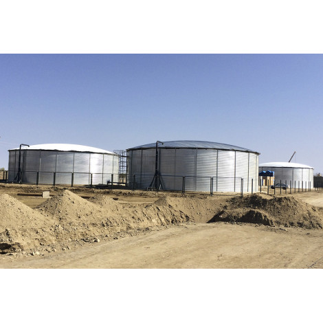 Модульный резервуар на 351 м3 (351000 литров) с металлической крышей  фото №4