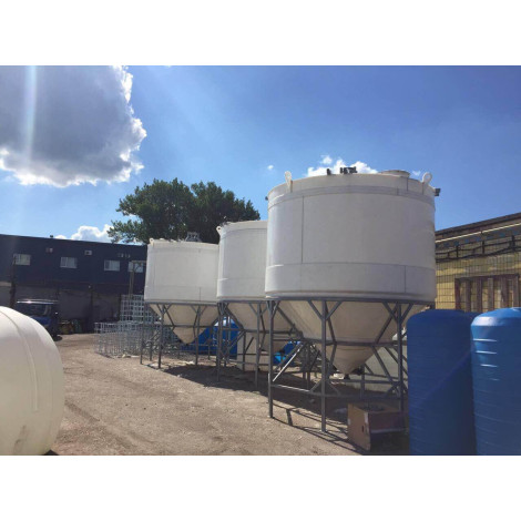 Конусная емкость на 2000 литров с лопастной мешалкой  фото №9