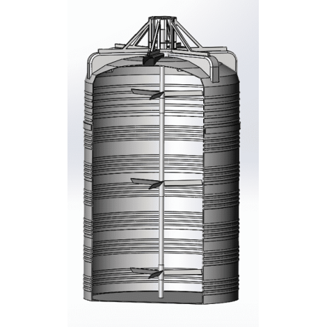 Резервуар вертикальный 15 м3 с лопастной мешалкой  фото №7