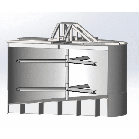 Емкость вертикальная 1000 л с лопастной мешалкой  фото №5