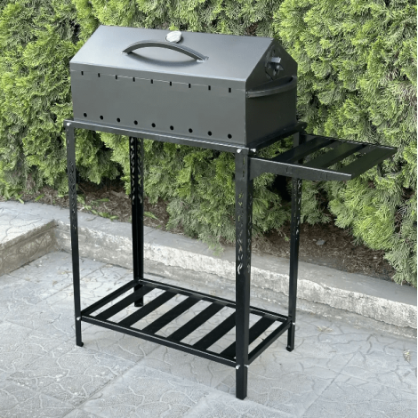 Мангал-барбекю Mzavod Прометей на 9 шампурів 4мм на дровниці  фото №2