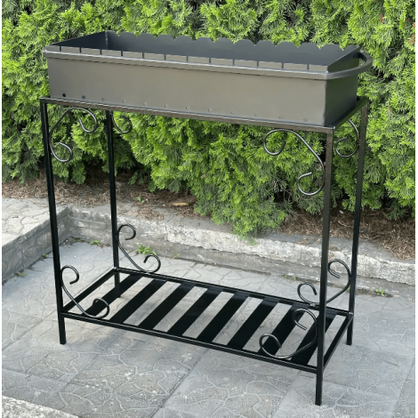 Мангал Mzavod Гефест на 12 шампурів 4мм на дровниці  фото №3