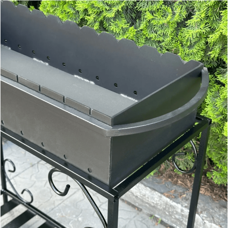 Мангал Mzavod Гефест на 12 шампурів 4мм на дровниці  фото №2