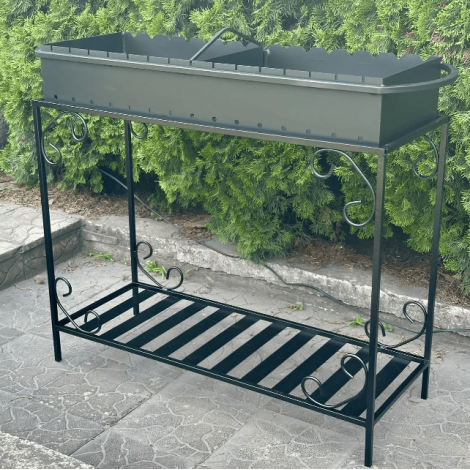 Мангал Mzavod Гефест на 15 шампурів 4мм на дровниці  фото №5