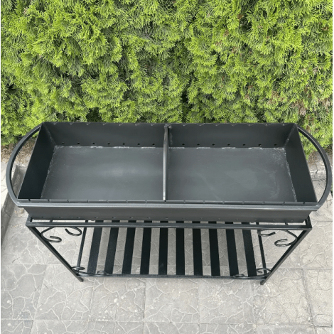 Мангал Mzavod Гефест на 15 шампурів 4мм на дровниці  фото №3