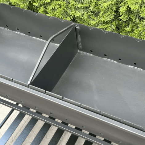 Мангал Mzavod Гефест на 15 шампурів 4мм на дровниці  фото №4