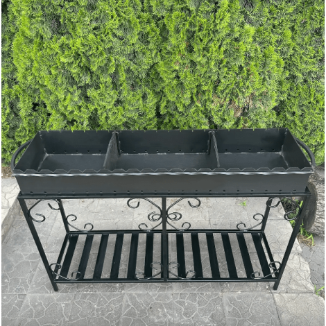 Мангал Mzavod Гефест на 20 шампурів 4мм на дровниці  фото №4