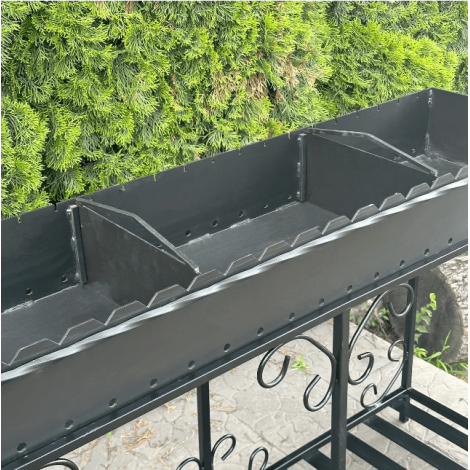 Мангал Mzavod Гефест на 20 шампурів 4мм на дровниці  фото №3