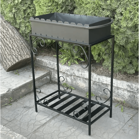 Мангал Mzavod Гефест на 9 шампурів 3мм на дровниці  фото №3