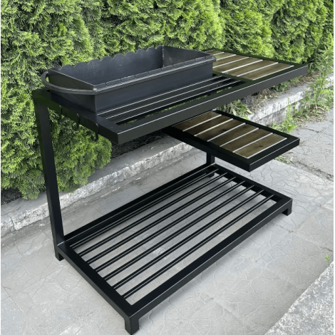 Мангал Mzavod Одін на 9 шампурів 4мм в стилі LOFT фото