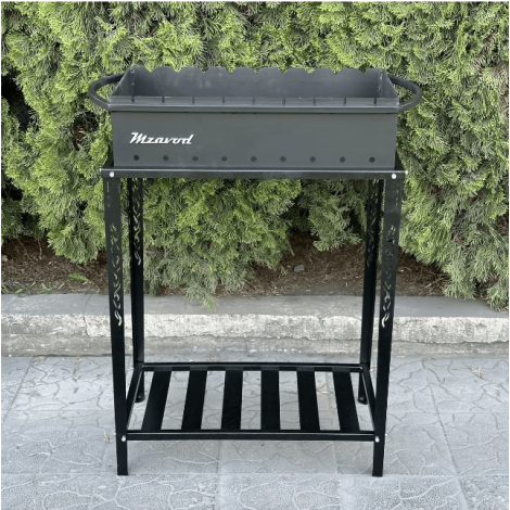 Мангал Mzavod Прометей на 9 шампурів 4мм на дровниці фото