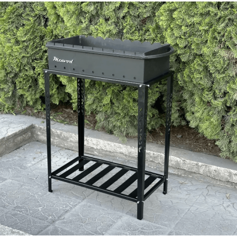 Мангал Mzavod Прометей на 9 шампурів 4мм на дровниці  фото №2