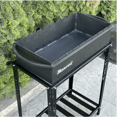 Мангал Mzavod Прометей на 9 шампурів 4мм на дровниці  фото №4