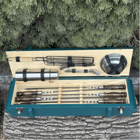 Подарунковий набір Mzavod Комбат бірюзовий фото