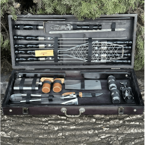 Подарунковий набір Mzavod Майстер Гриль кейс-столик чорний  фото №6