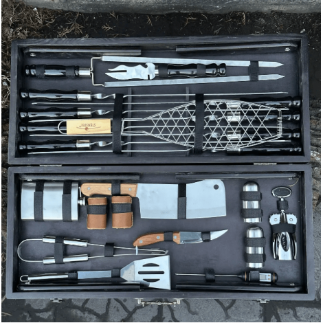 Подарунковий набір Mzavod Майстер Гриль кейс-столик чорний  фото №2