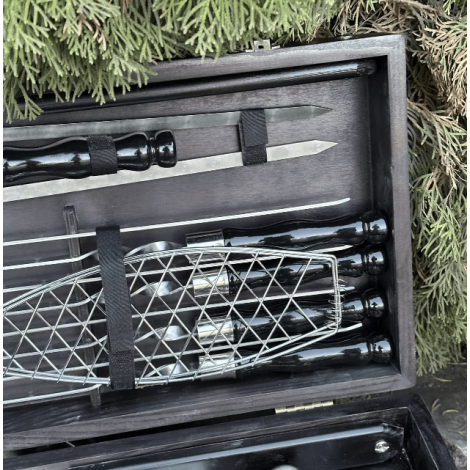 Подарунковий набір Mzavod Майстер Гриль кейс-столик чорний  фото №3