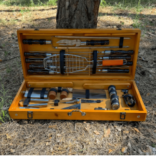 Подарунковий набір Mzavod Майстер Гриль кейс-столик світлий фото