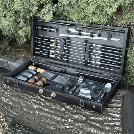 Подарочный набор Mzavod Пикник кейс-столик черный  фото №2