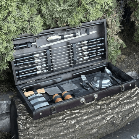 Подарочный набор Mzavod Пикник кейс-столик черный  фото №3