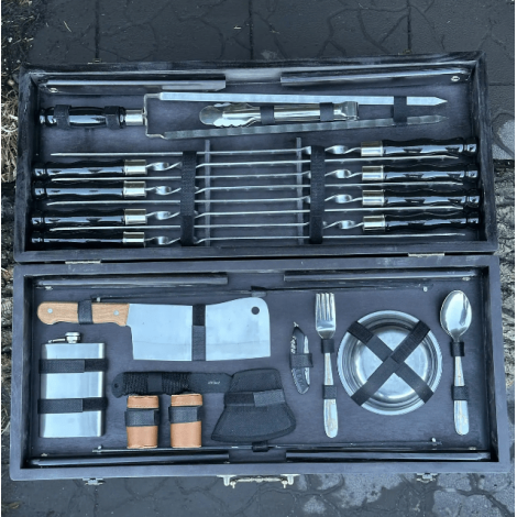 Подарочный набор Mzavod Пикник кейс-столик черный  фото №4