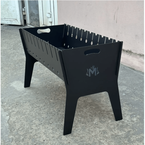 Розбірний мангал Mzavod Фенікс на 10 шампурів 3мм  фото №2