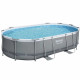 Каркасний басейн Bestway 56448 Power Steel (488х305х107 см) з картриджним фільтром, драбиною та захисним тентом  фото №2