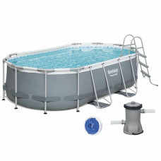 Каркасний басейн Bestway 56620 (427х250х100 см) з картриджним фільтром та драбиною фото
