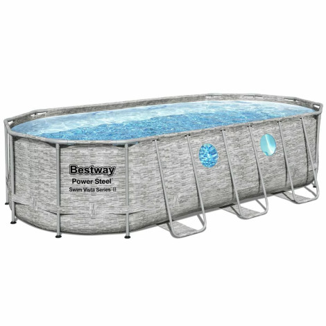 Каркасний басейн Bestway 56716 (549х274х122 см) з картриджним фільтром, драбиною та тентом  фото №2