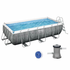 Каркасний басейн Bestway 56721 (404х201х100 см) з картриджним фільтром та драбиною фото