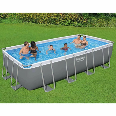 Каркасний басейн Bestway 56466 (549х274х122 см) з пісочним фільтром, драбиною та тентом  фото №5