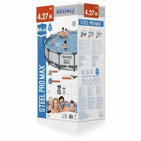 Каркасний басейн Bestway 56595 (427х84 см) з картриджним фільтром  фото №5