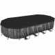 Каркасний басейн Bestway Wood Style 5611T (732х366х122 см) з картриджним фільтром, драбиною та тентом  фото №3