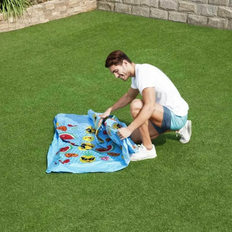 Дитячий каркасний басейн Bestway 56432 (244х51 см) з тентом  фото №5