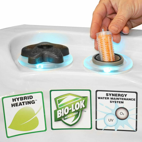 Гидромассажный бассейн Passionspas Ecstatic Mighty Wave (305x228x91 см), Серебристо-белый  фото №10