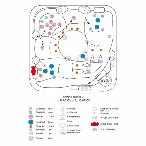 Гидромассажный бассейн Passionspas Relax (204х204х85 см), Серебристо-белый  фото №4