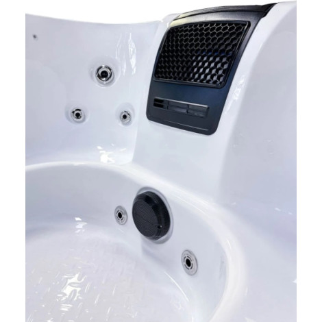 Гидромассажный бассейн Passion Spas Flame (190х190х81 см), серебристо-белый  фото №4