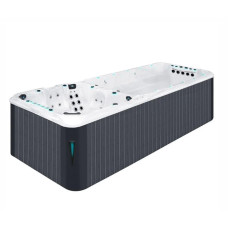 Плавательный SPA бассейн Passion Spas Vitality (708x225x126 см), Серебристо-белый фото