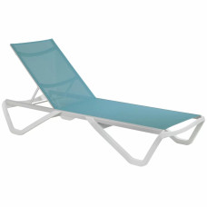 Шезлонг Aquaviva Wave бирюзовый с белым фото
