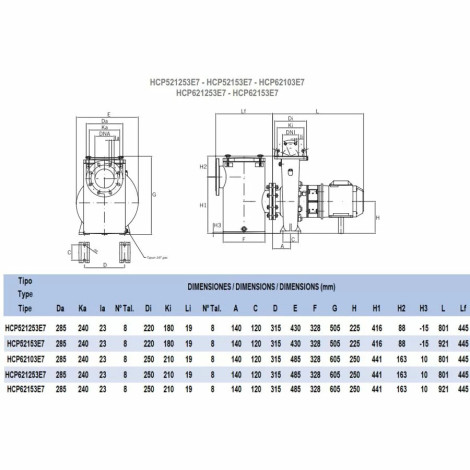 Насос Hayward HCP621253E7 (380В, 152 м3/год, 12,5 HP)  фото №2