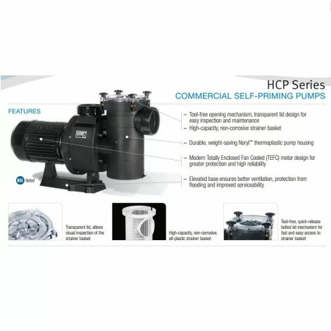 Насос Hayward HCP40753E KAN760 T2 IE3 (380 В, 104,5 м3/час, 7,5 HP)  фото №3