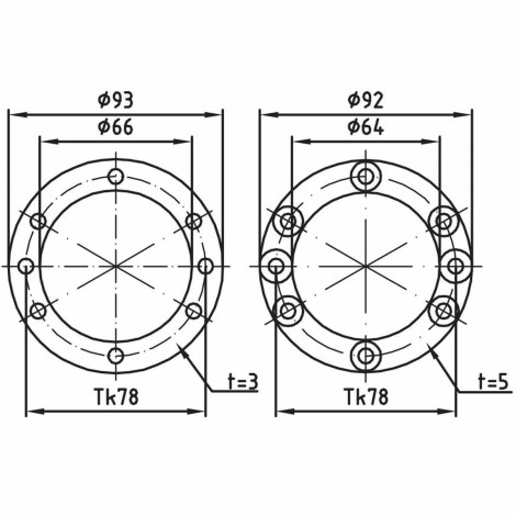 Фланець для пневмокнопки Fitstar 8712550, під лайнер  фото №2