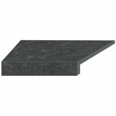 Кутовий Г-подібний елемент бортової плитки Aquaviva Stellar Dark Grey, 600x345x50(20) мм (лівий/45°) фото