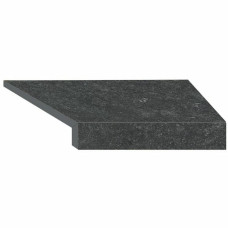 Кутовий Г-подібний елемент бортової плитки Aquaviva Stellar Dark Grey, 600x345x50(20) мм (правий/45°) фото