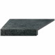 Кутовий Г-подібний елемент бортової плитки Aquaviva Granito Black, 595x345x50(20) мм (лівий/45°)  фото №1