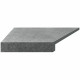 КутовийГ-подібний елемент бортової плитки Aquaviva Granito Gray, 595x345x50(20) мм (лівий/45°)  фото №1