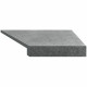 Кутовий Г-подібний елемент бортової плитки Aquaviva Granito Gray, Г-подібний, 595x345x50(20) мм (правий/45°)  фото №1