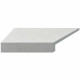 Кутовий Г-подібний елемент бортової плитки Aquaviva Granito Light Gray, 595x345x50(20) мм (лівий/45°)  фото №1