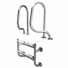 Лестница для бассейна Aquaviva фигурные (3 ступени), из двух частей, AISI-304 фото