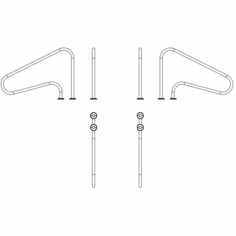 Поручень для бассейна Emaux ARG-F, AISI-316  фото №6